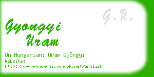 gyongyi uram business card